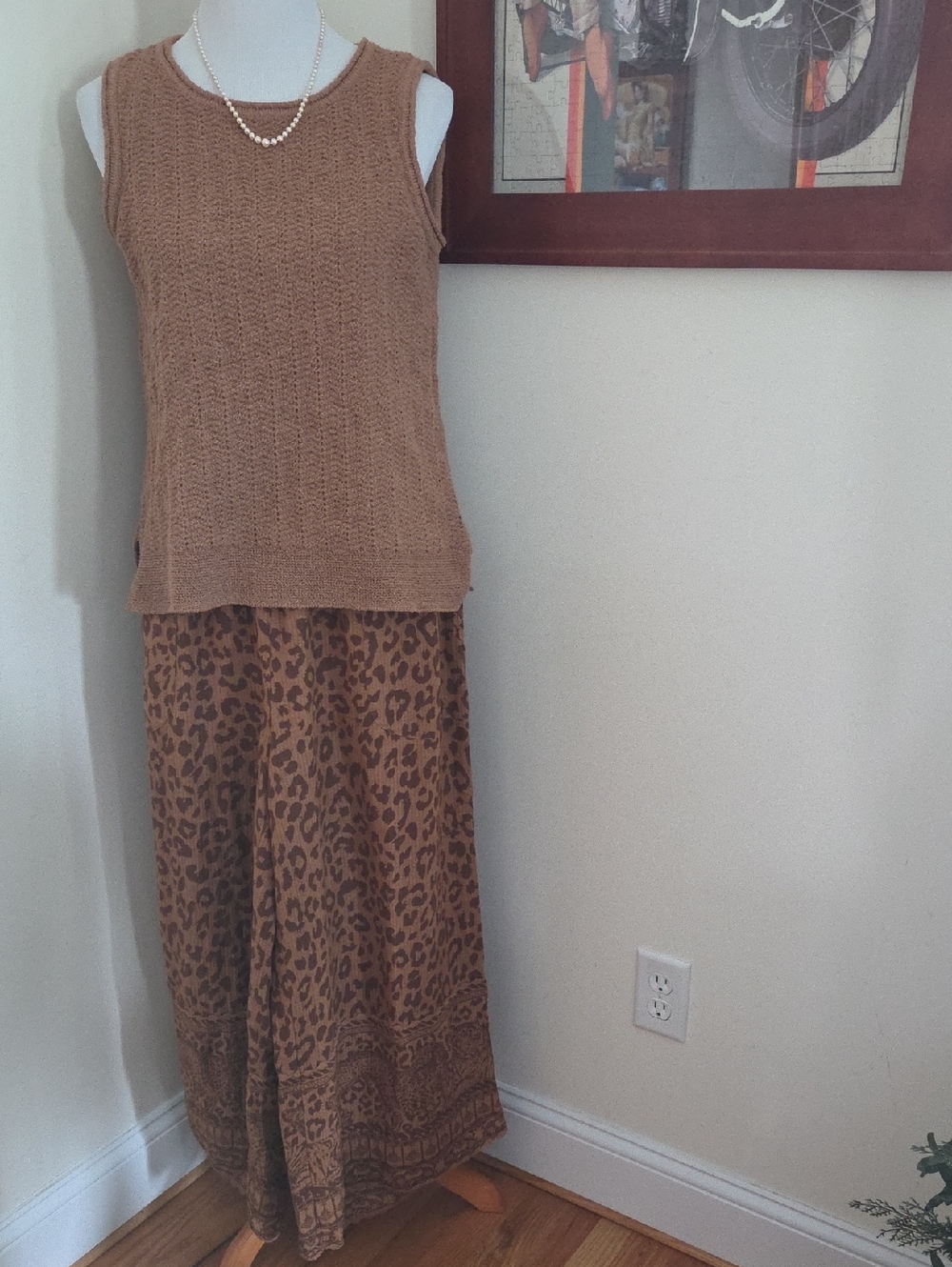 Soft Surroundings Leopard Print Palazzo Pant